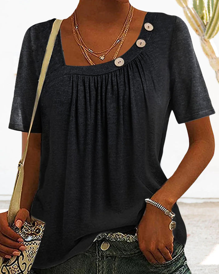 Tanaïs | Button-Detailed Top