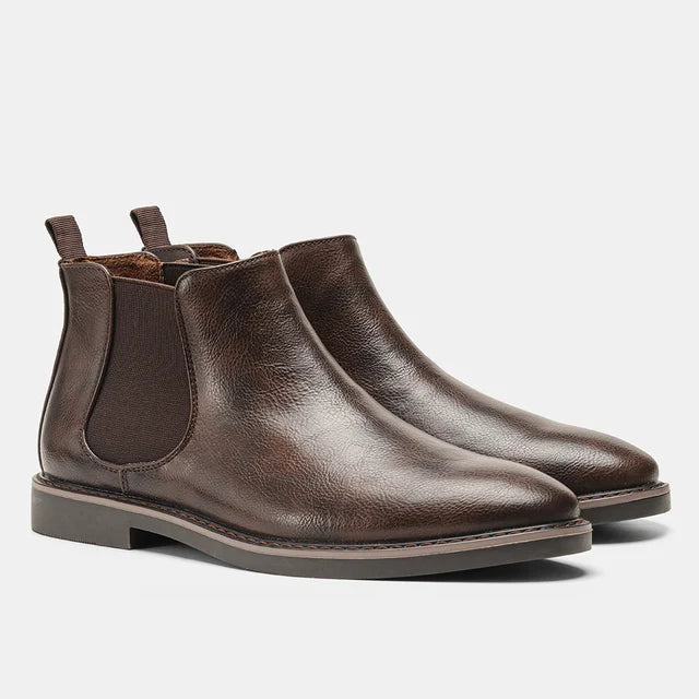 Men’s Chelsea Boots | Classic Leather Slip-On | Cushioned Footbed