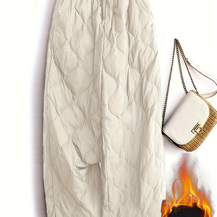 Women's Winter Long Baggy Ski Pants - Apricot