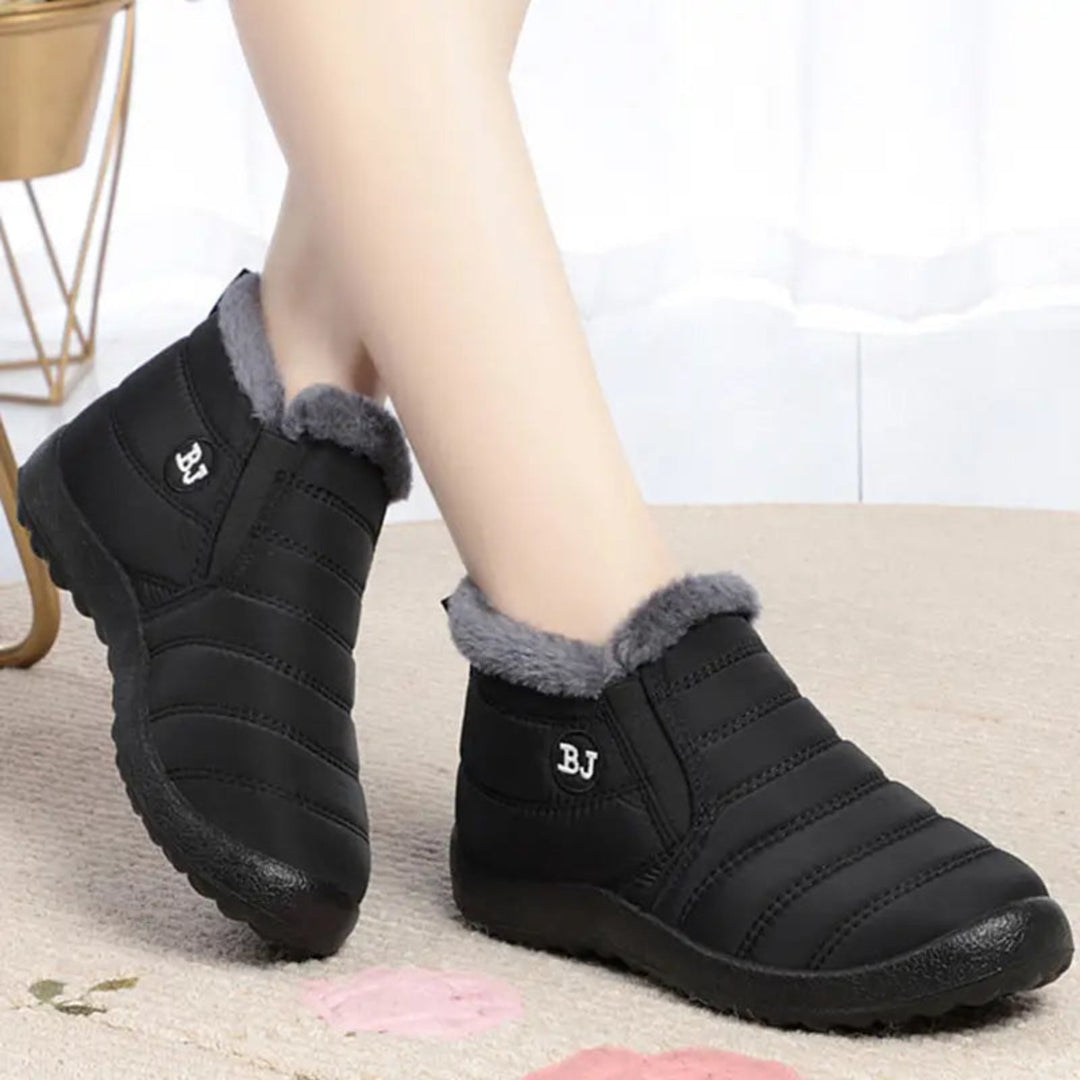Men's Casual Slip On Snow Boots - Black