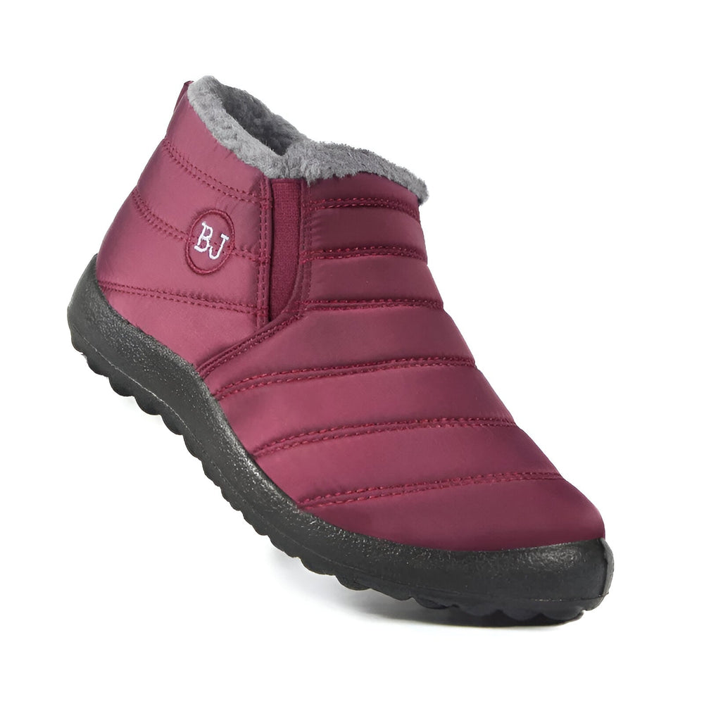 Men's Casual Slip On Snow Boots - Red