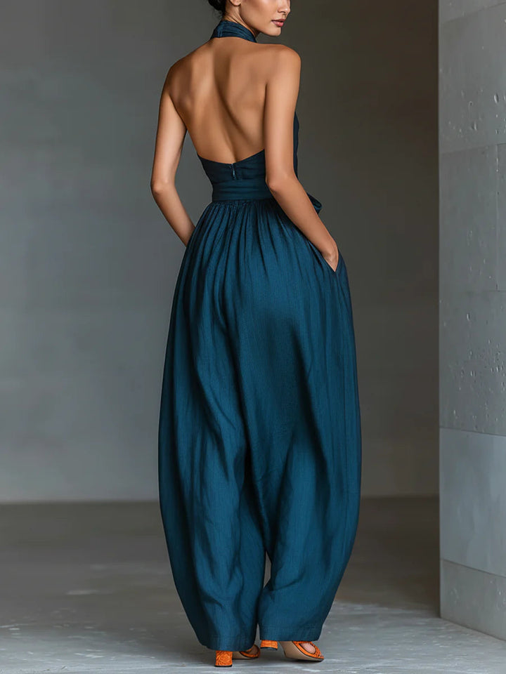 Mélisande | Cross-Halter Jumpsuit