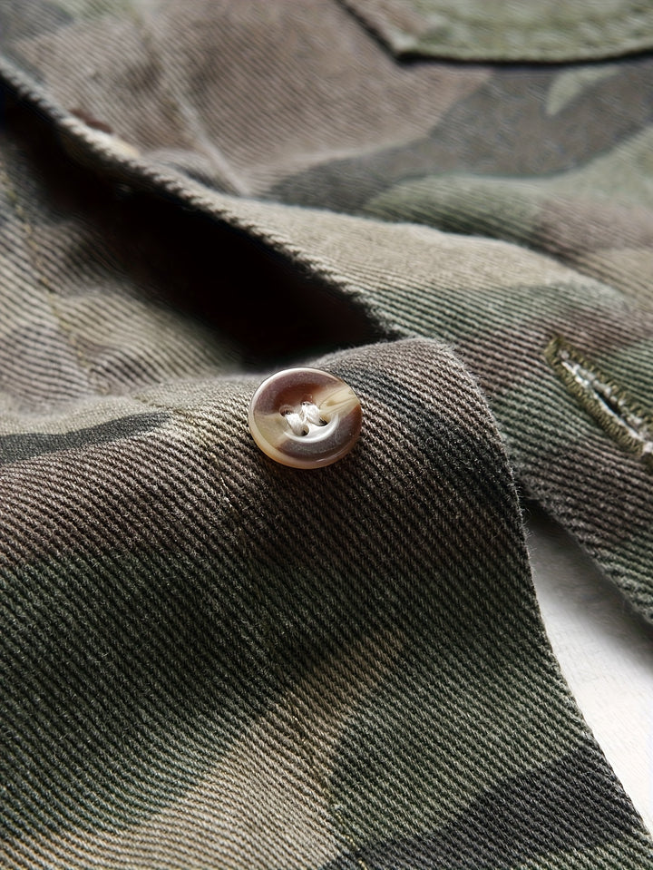 Men's Camouflage Regular Fit Pocket Overshirt