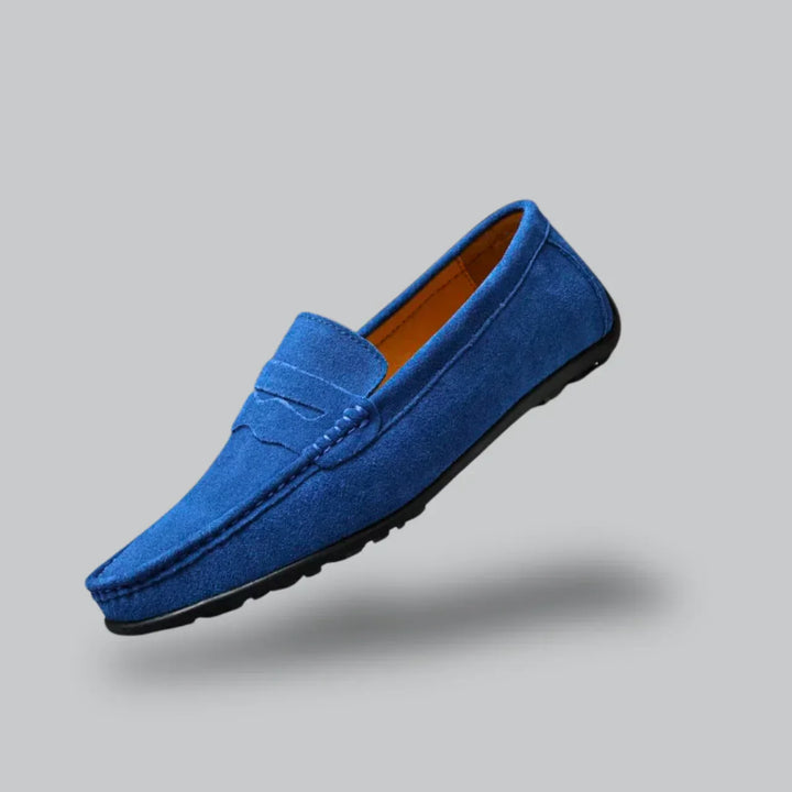Men’s Classic Suede Loafers | Slip-On Driving Shoes | Lightweight Comfort Sole
