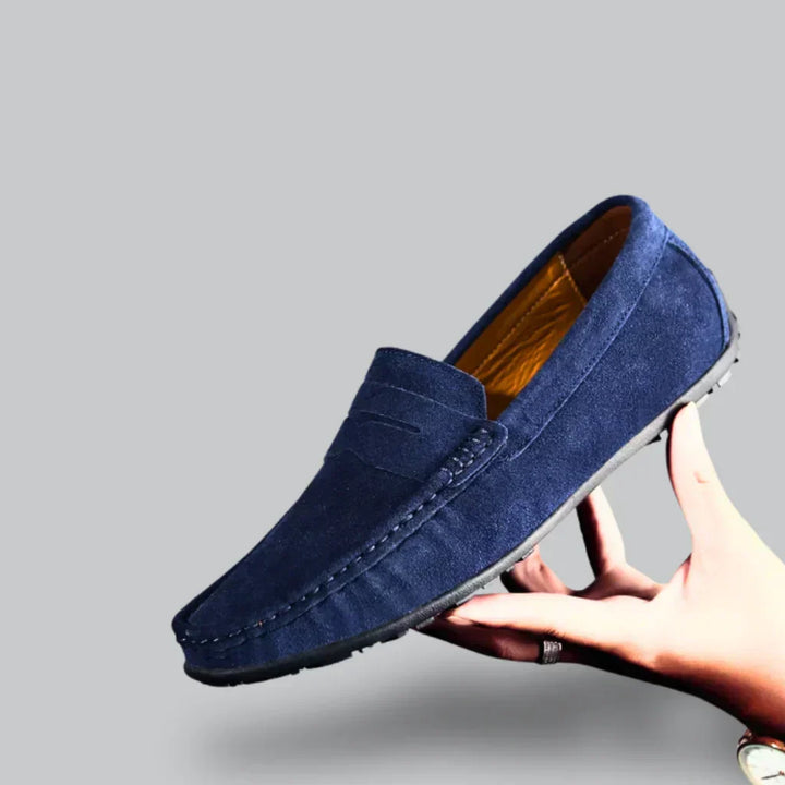Men’s Classic Suede Loafers | Slip-On Driving Shoes | Lightweight Comfort Sole