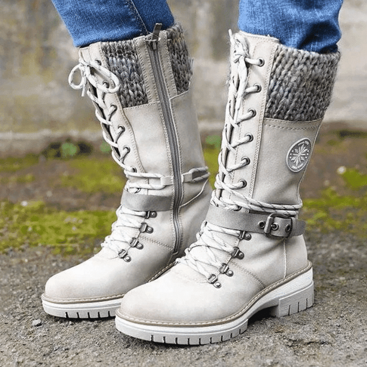 Dilys women's orthopedic lace up knee high boots - photo 3