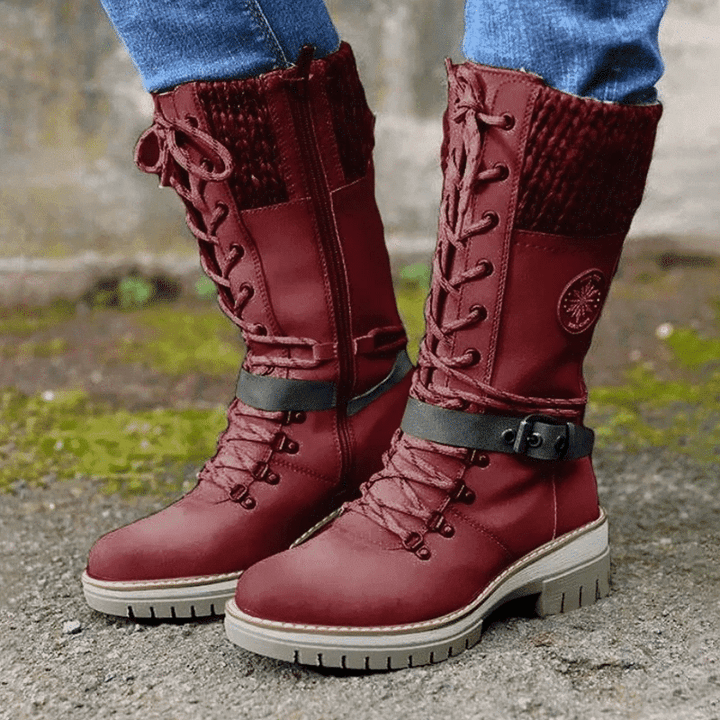 Dilys women's orthopedic lace up knee high boots - photo 6