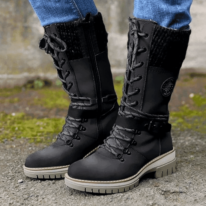 Dilys women's orthopedic lace up knee high boots - photo 5