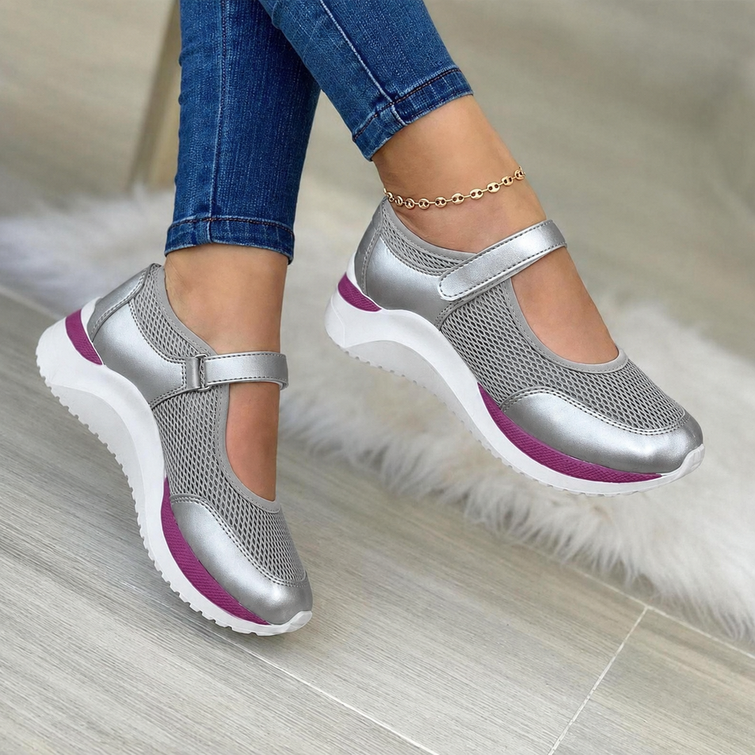 Women's Wide Fit Orthopedic Breathable Toe Shoes - Grey