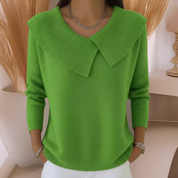 Agatha women's cozy collared sweater with pleat detail - photo 7