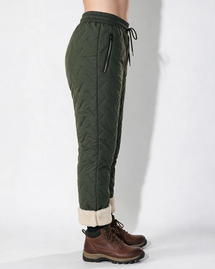 Women's Quilted Long Winter Baggy Snow Pants