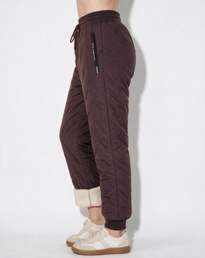 Women's Quilted Long Winter Baggy Snow Pants
