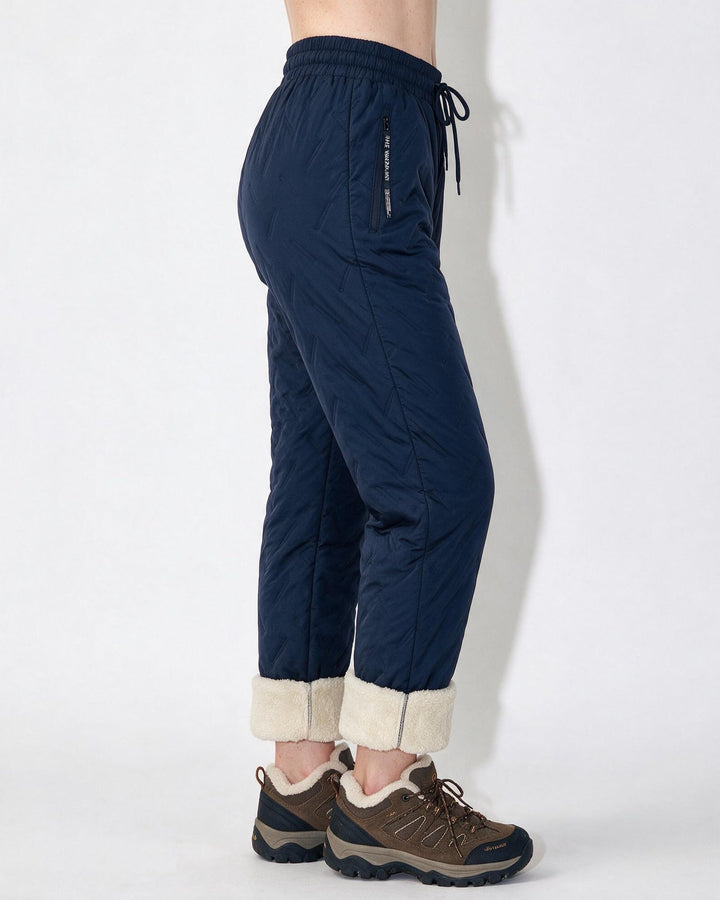Women's Quilted Long Winter Baggy Snow Pants