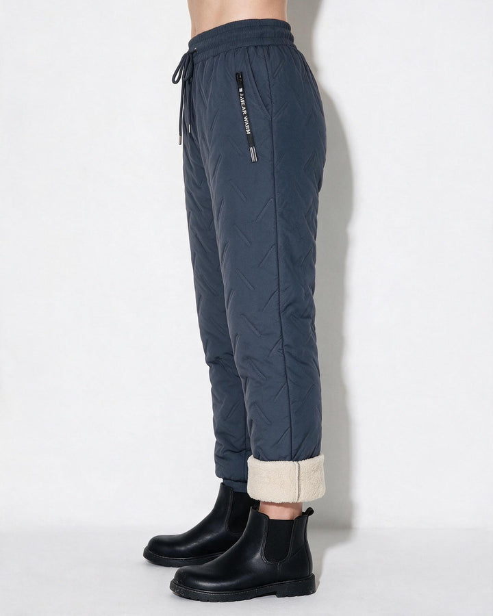 Women's Quilted Long Winter Baggy Snow Pants