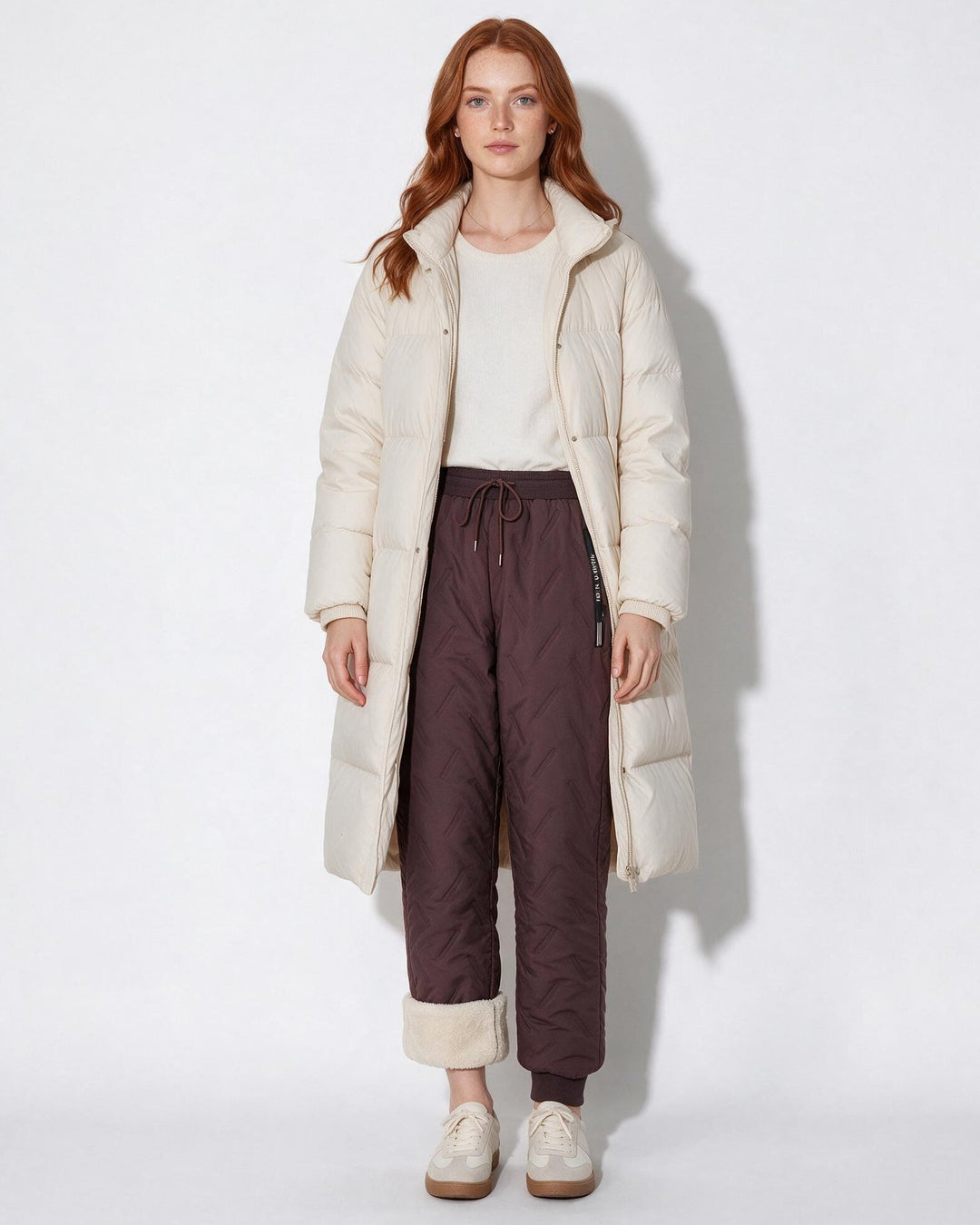 Women's Quilted Long Winter Baggy Snow Pants