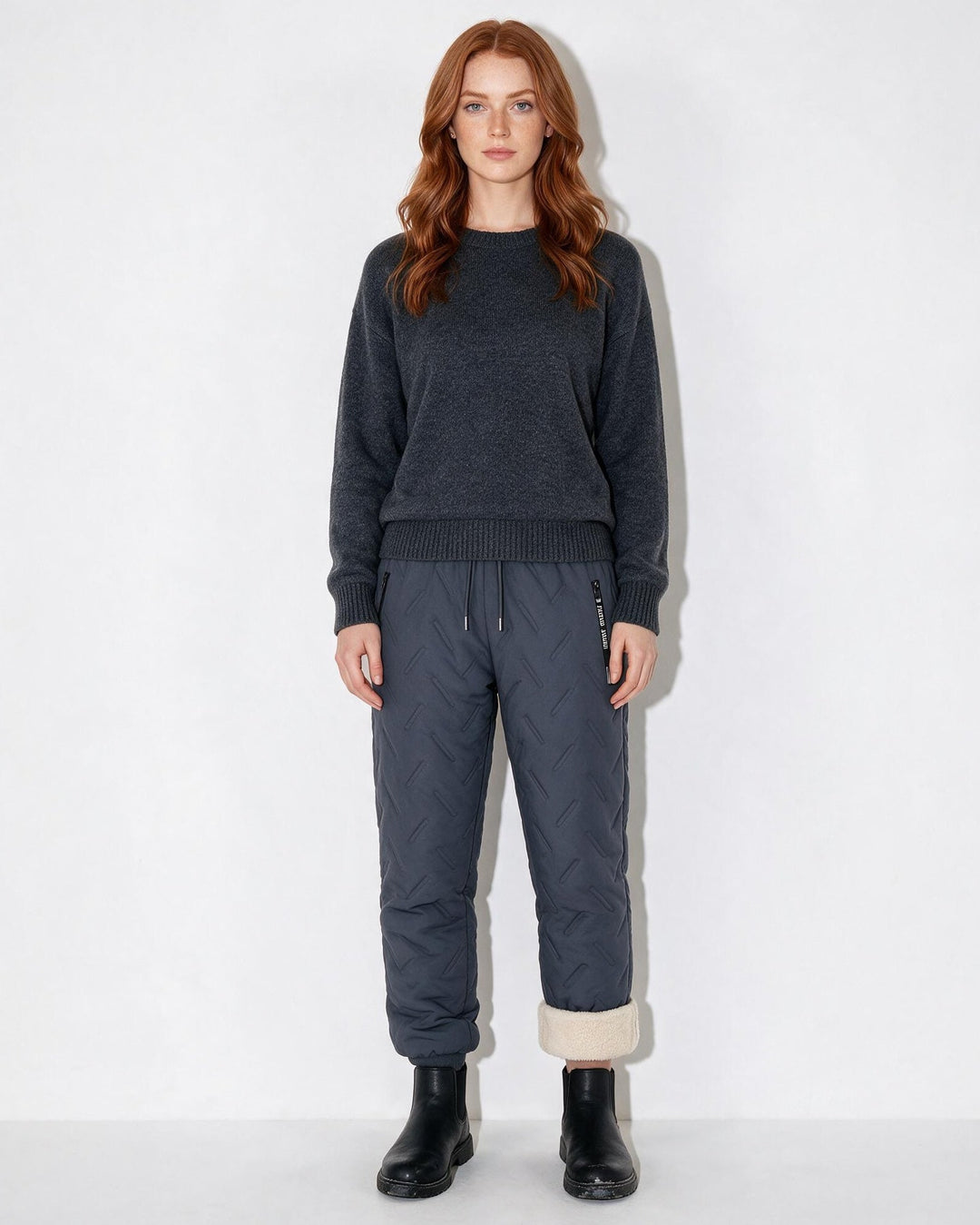 Women's Quilted Long Winter Baggy Snow Pants