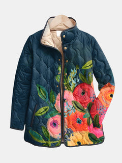 Amaya | Cosy Vintage Floral Quilted Jacket