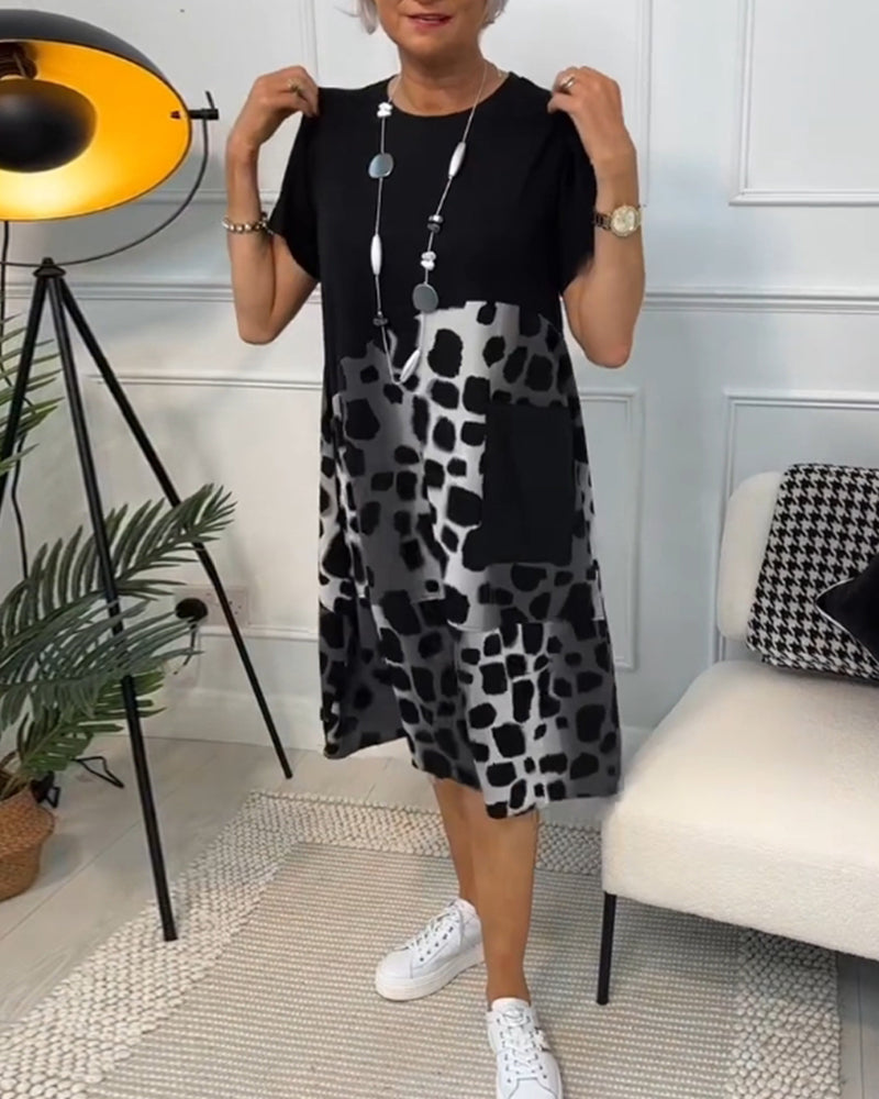 Róisín | Round-Neck Midi Dress