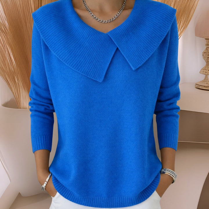 Agatha women's cozy collared sweater with pleat detail - photo 5