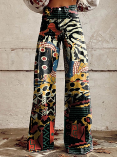 Sandrine | Classic Black Wide-Leg Trousers
