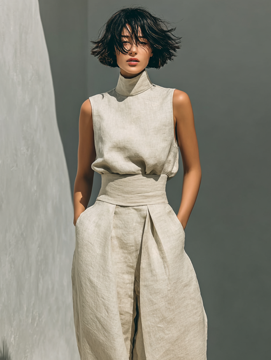 Deirdre | Sleeveless Two-Piece Set