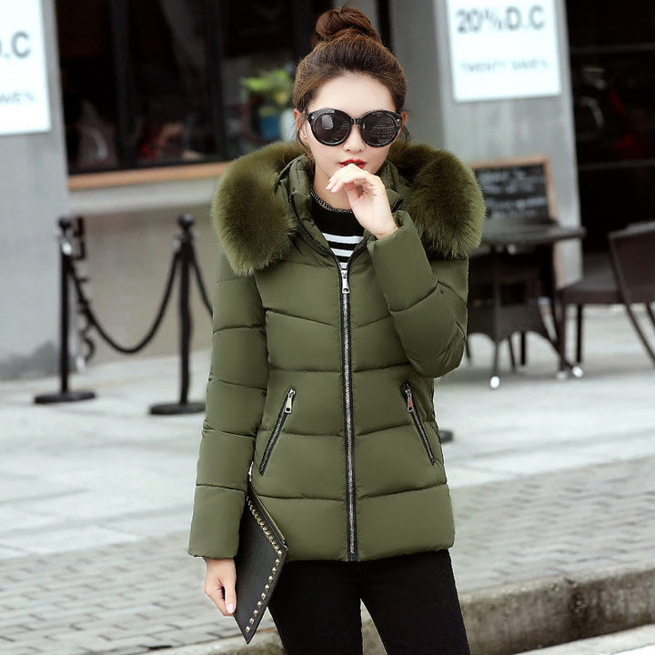 Women's Fur Long Puffer Winter Jacket