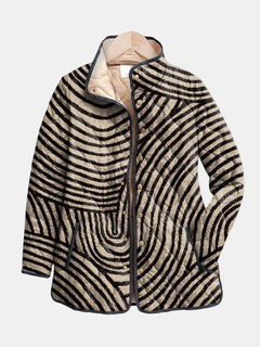 Inaya | Playful Quilted Jacket with a Hand-Drawn Circle Print