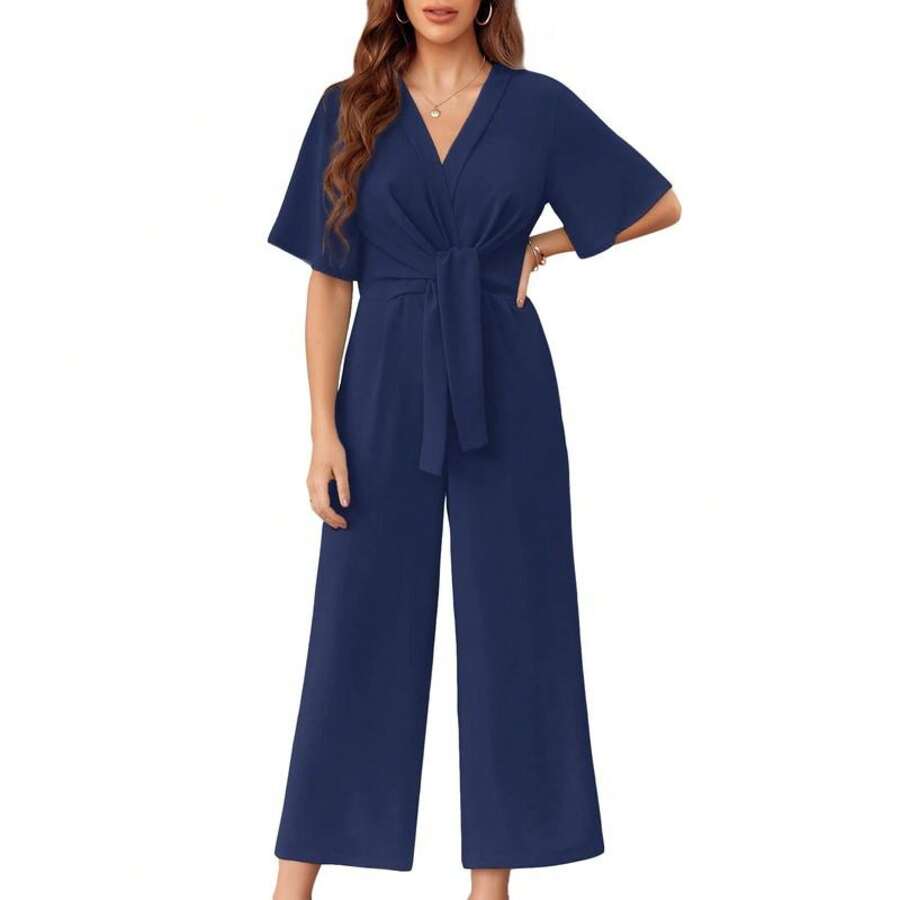 Yolaine | Tie-Waist Jumpsuit