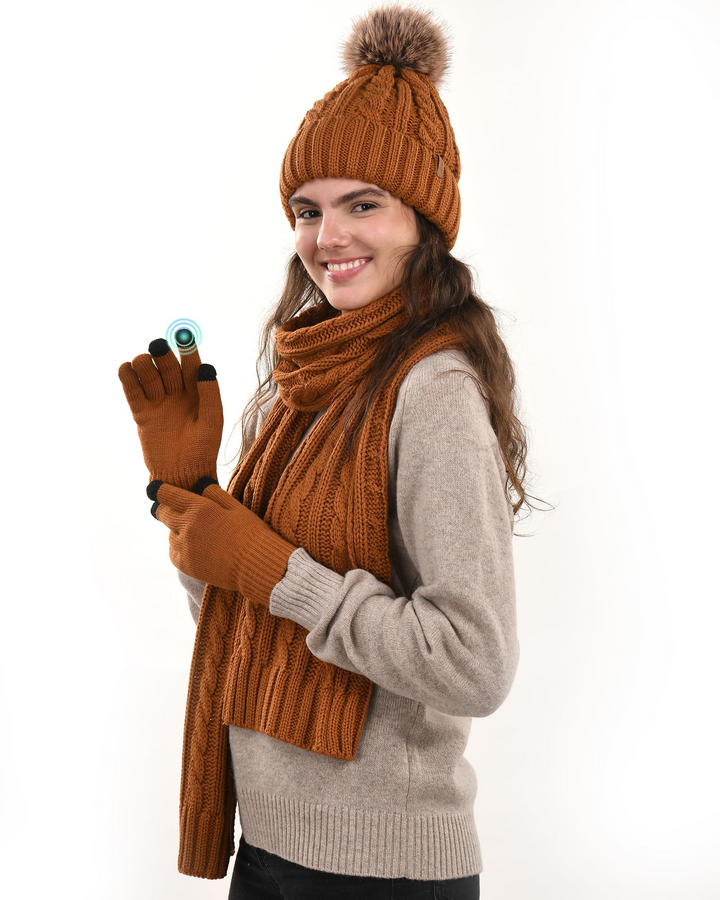 Women's Chic Warm Winter Breathable Velvet-Lined Gloves