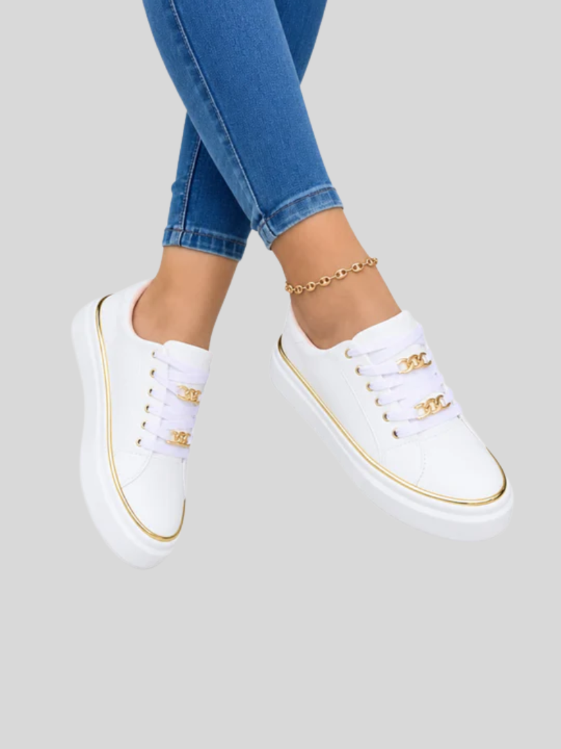 Women's Casual Platform Orthopedic Sneakers - White