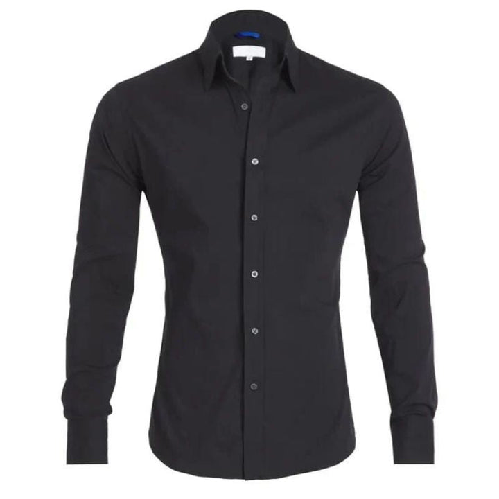 Men’s Stretch Cotton Dress Shirt | Classic Fit Button-Down | Everyday Office Shirt