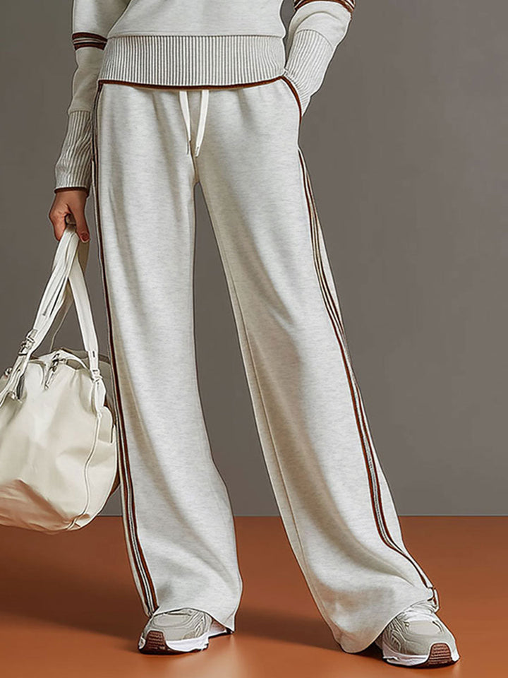 Christèle | Stripe-Trim Two-Piece Set