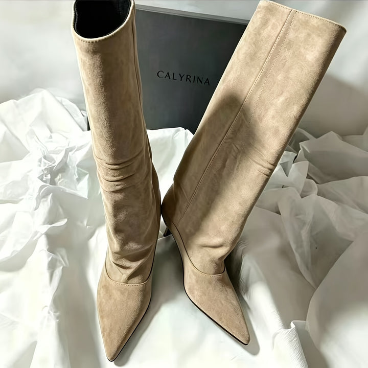 Women's Knee High Kitten Heel Boots