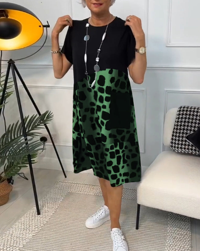Róisín | Round-Neck Midi Dress