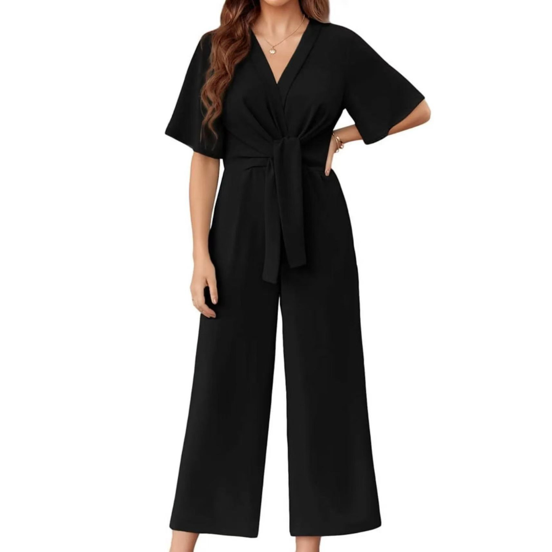 Yolaine | Tie-Waist Jumpsuit