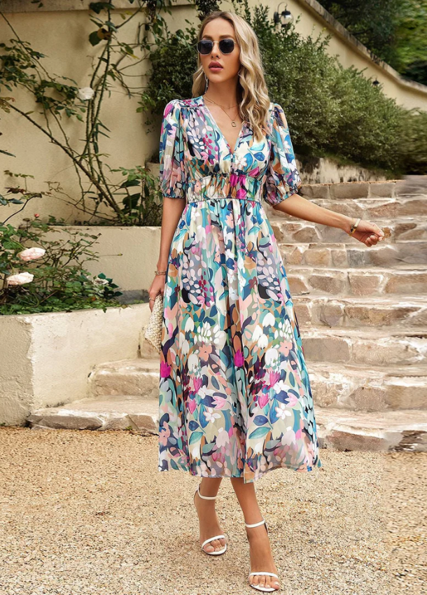 Félicité | Floral Midi Dress