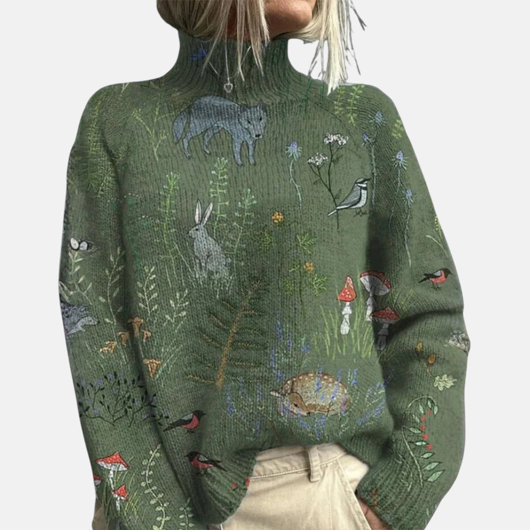 Nell women's elegant ribbed turtleneck sweater - photo 4