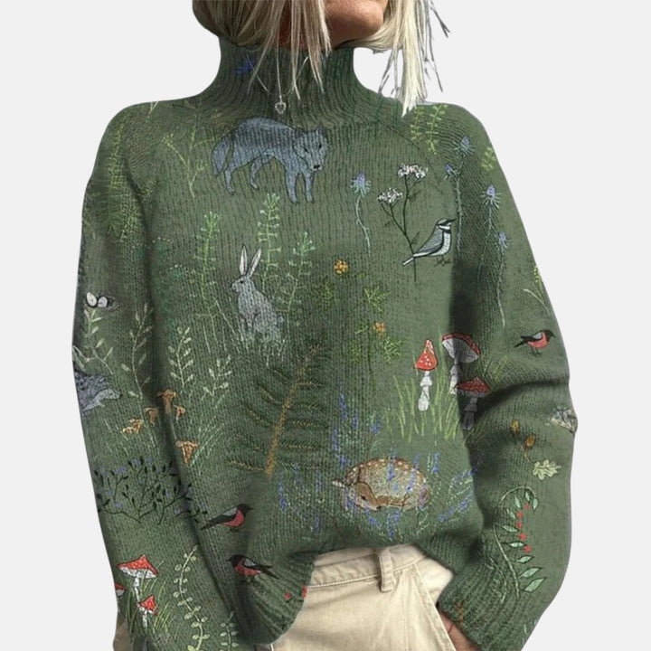 Nell women's elegant ribbed turtleneck sweater - photo 4