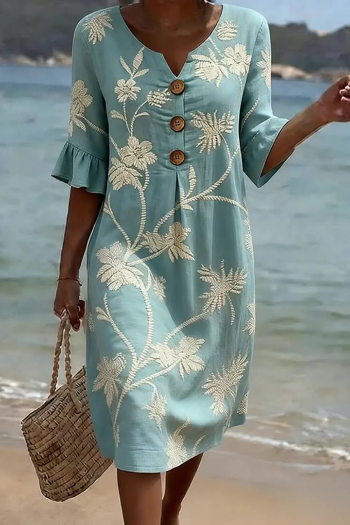 Nolwenn | Botanical Midi Dress