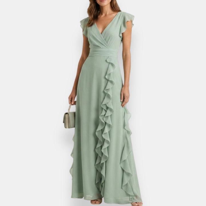 Agnès | Ruffle-Cascade Maxi Dress