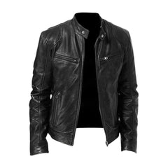 Harlan | Refined Leather Jacket with a Zip Front