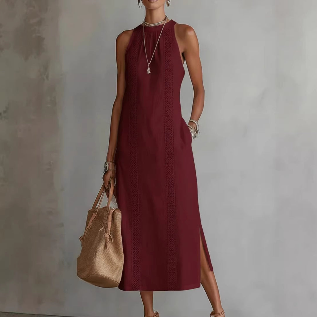 Pascale | Halter Neck Lace Dress