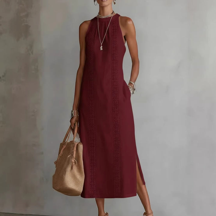 Pascale | Halter Neck Lace Dress