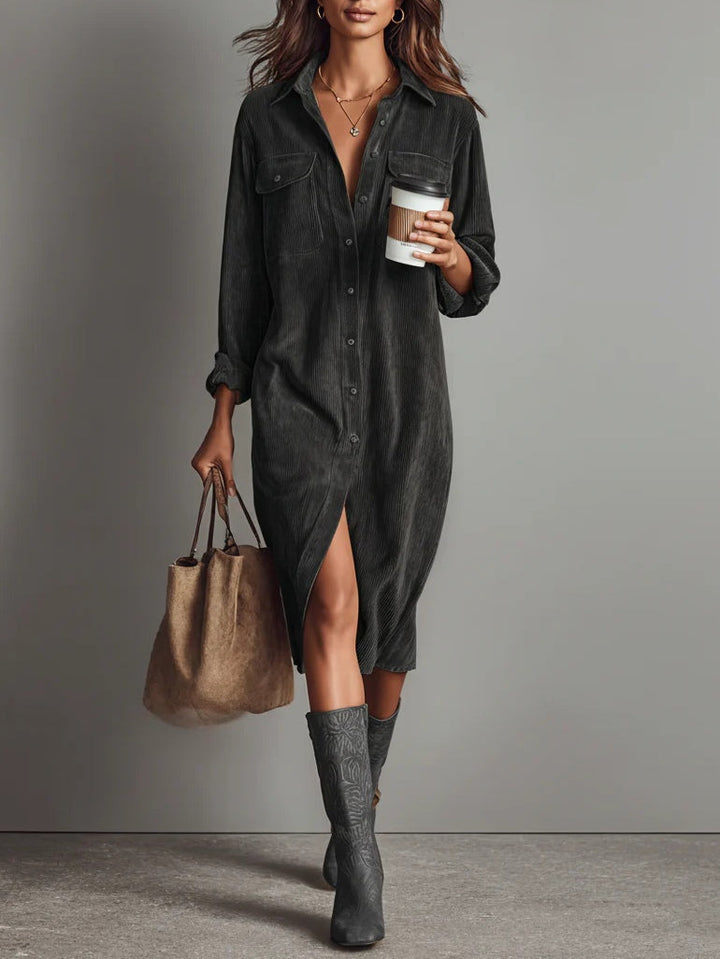 Celeste | Relaxed Corduroy Midi Dress