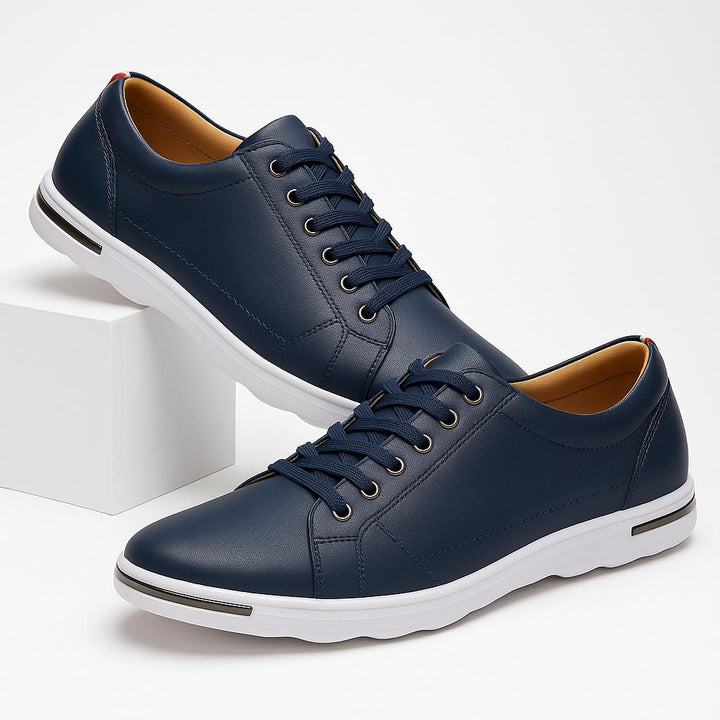 Men’s Sleek Low-Top Sneakers | Bold Street Style | PU Leather & Cushioned Sole