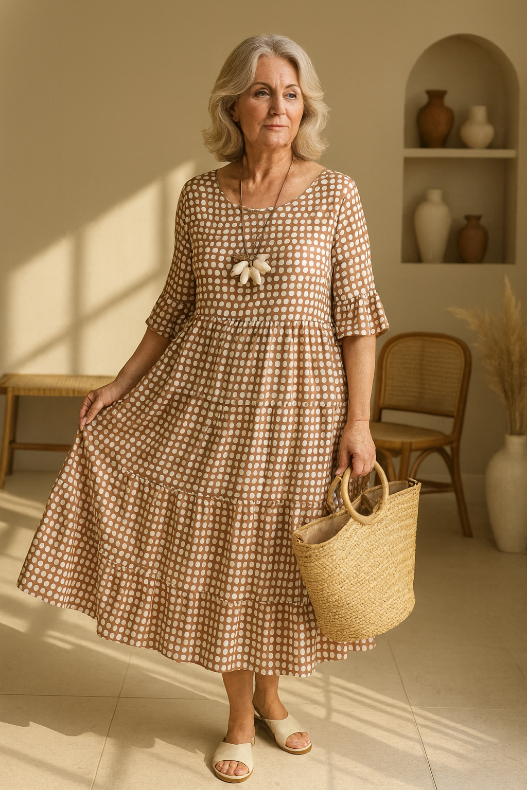 Niamh | Elegant Tiered Midi Dress