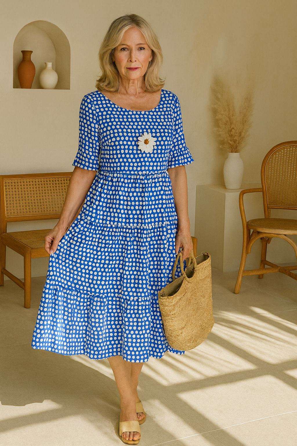 Niamh | Elegant Tiered Midi Dress