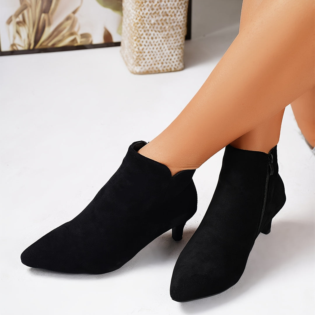 Women's Plush Lined Kitten Heel Boots
