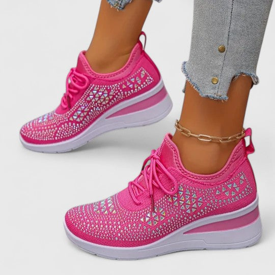 Women's Platform Slip-On Orthopedic Sneakers - Pink
