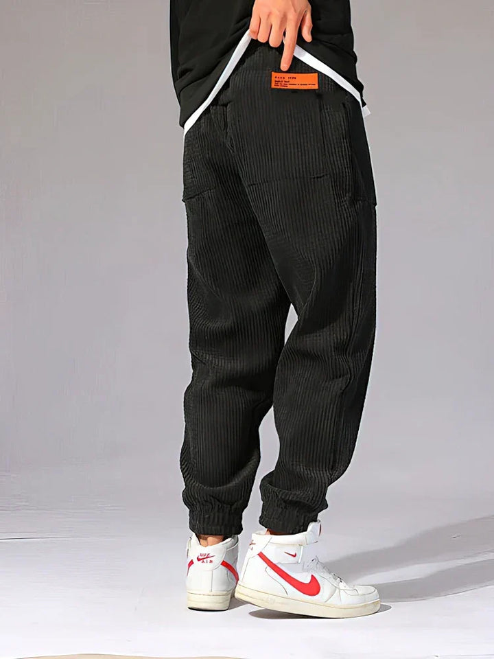 Men's Cuffed Breathable Corduroy Baggy Sweatpants